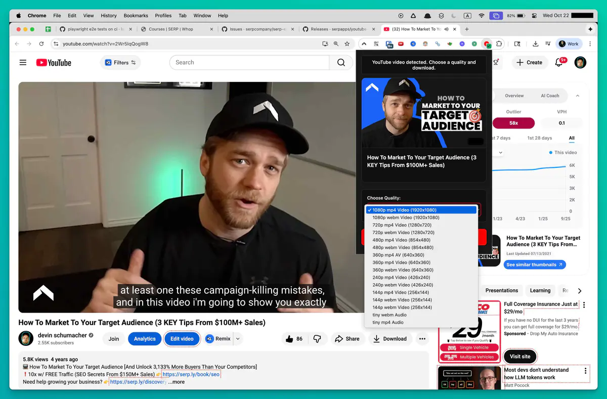 Youtube Video Downloader browser extension screenshot 4