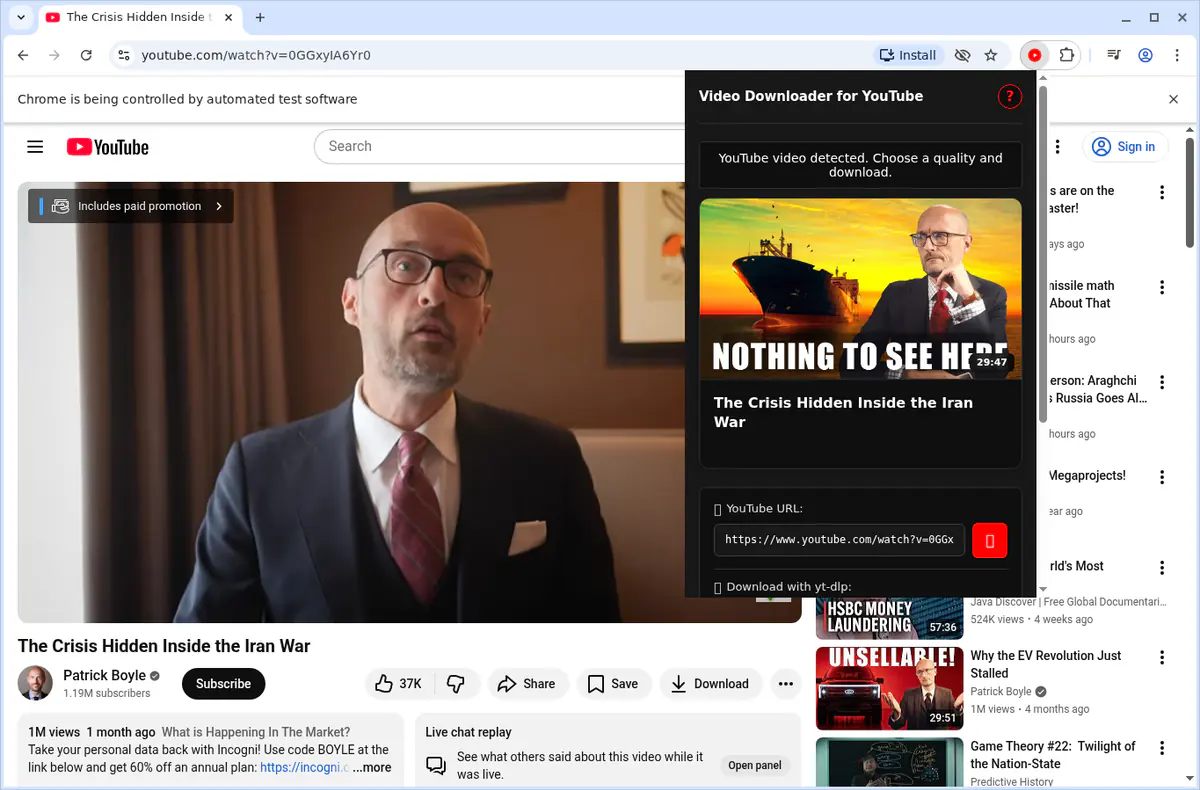 Youtube Video Downloader browser extension screenshot 7