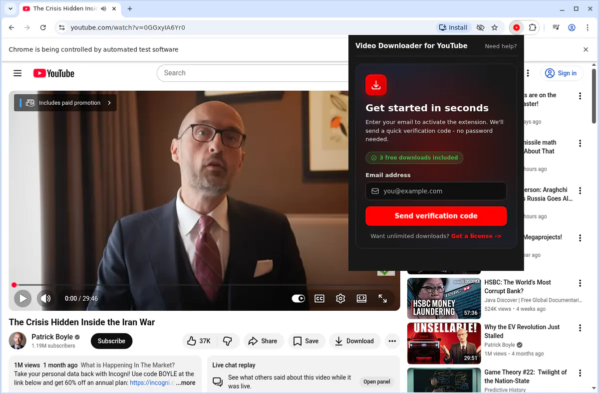 Youtube Video Downloader browser extension screenshot 9